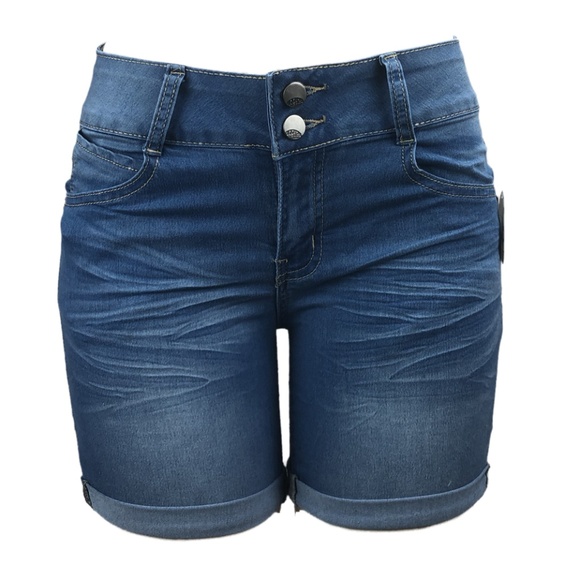 Women’s High Waist Stretchy Skinny Long Shorts - Picture 5 of 5